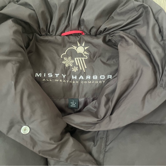 Misty Harbor Puffer Jacket All Weather Feathered Down Sz Large Brown - Picture 7 of 12
